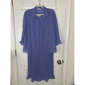 Dress Barn 2-Piece Matching Dress Set lilac size L